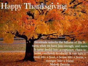 Thanksgiving what are you grateful for