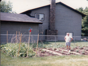 dad and garden